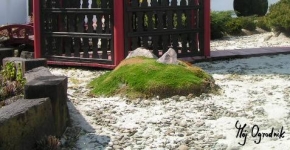Ścieżka żwirowa w ogrodzie japońskim